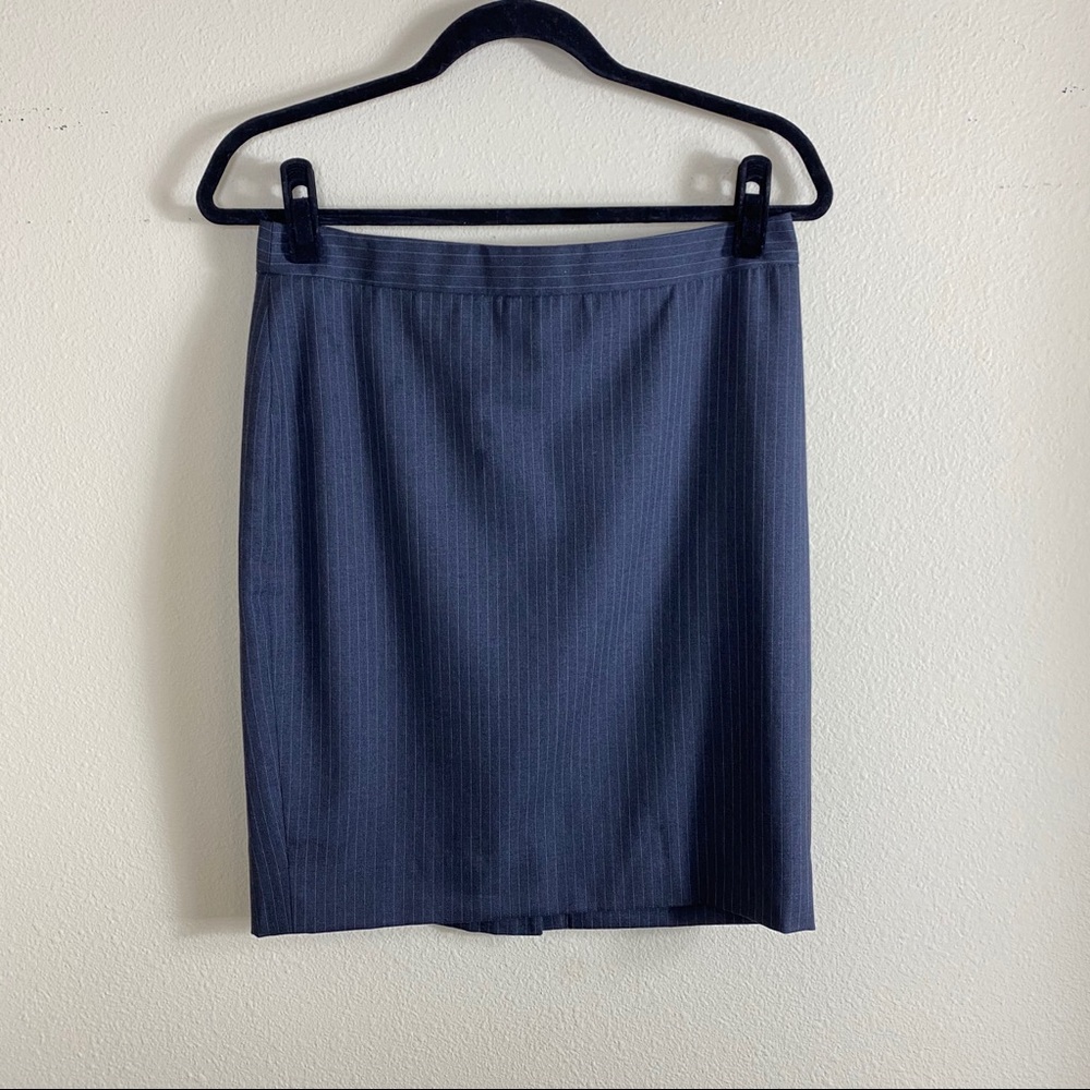 J. Crew Wool Pinstripe Pencil Skirt